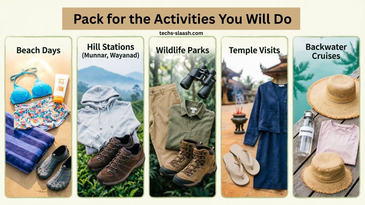 help me pack for my trip to kerala next week